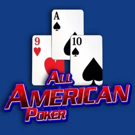 All American Poker slot logo by RTG (Reel Time Gaming) at Spinjo Casino