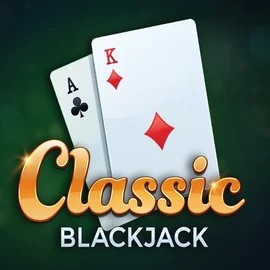 Classic Blackjack slot logo by Red Tiger Gaming at Spinjo Casino